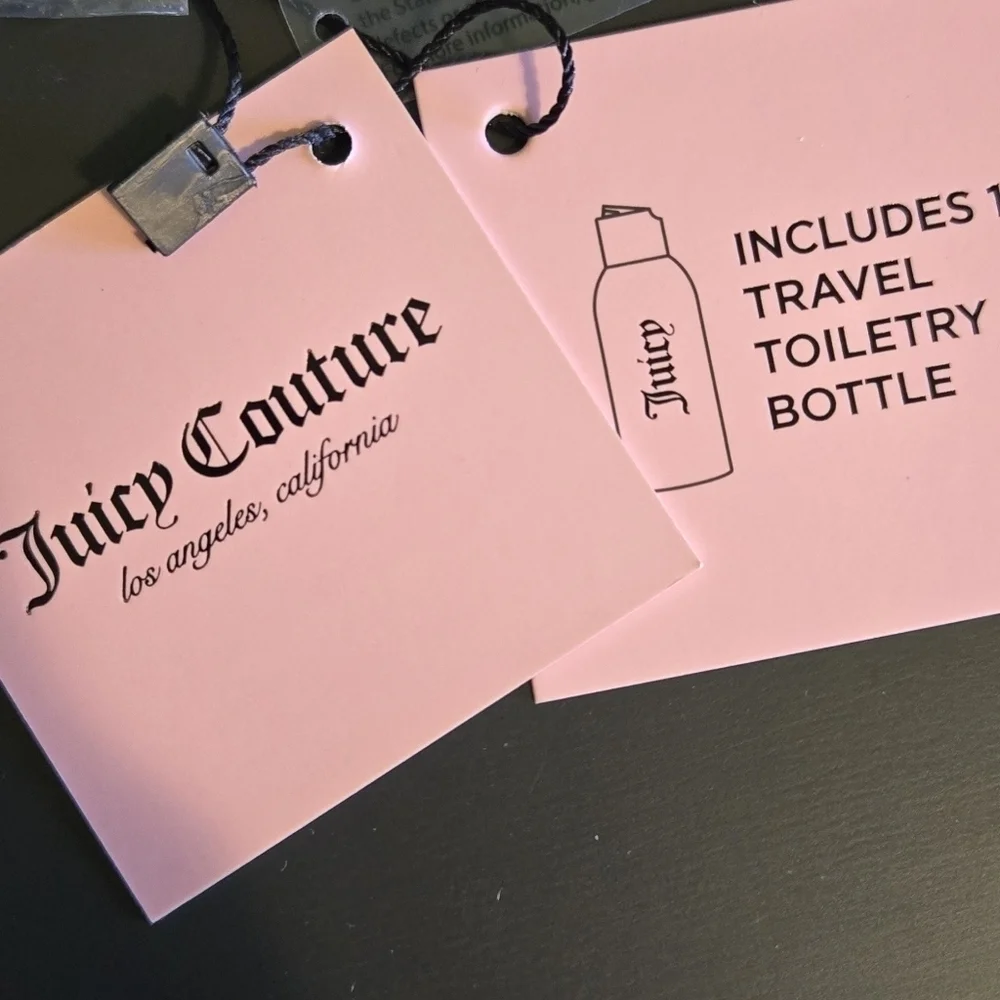 Juicy Couture NWT Blue Velvet Essentials Cosmetic Makeup Toiletry Bag Travel Y2K